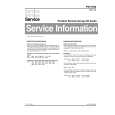 PHILIPS FWV780 Service Manual